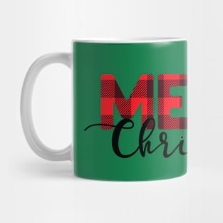 Plaid Merry Chritsmas Gift Mug